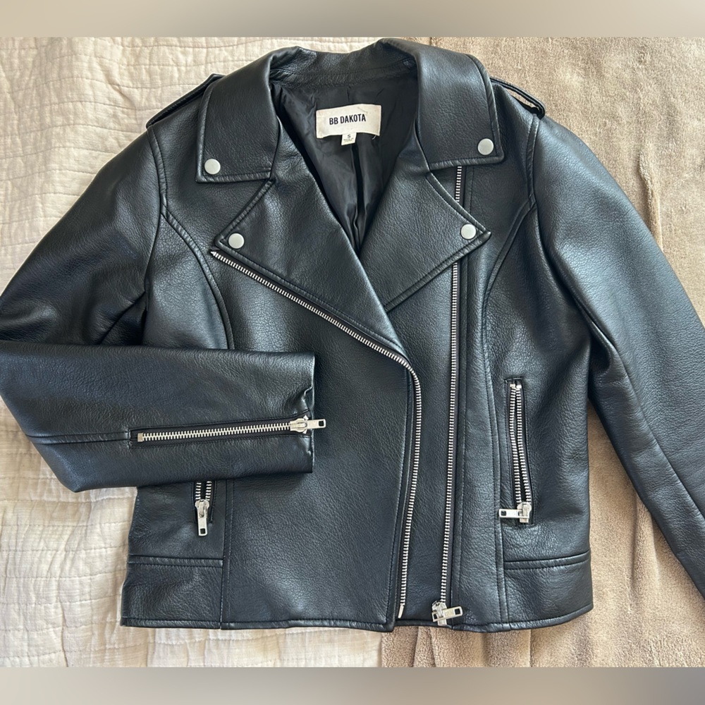 Black Faux Leather Jacket